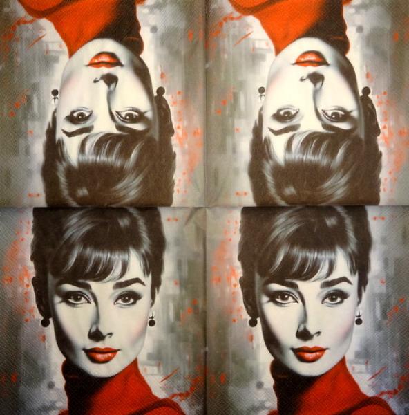 028 Celebrities - 3-ply - Audrey Hepburn